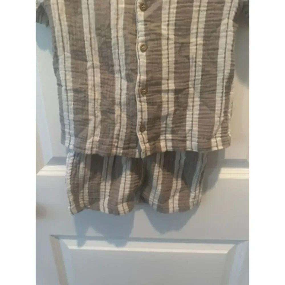 Grayson Mini Two Piece Outfit - Button Down Shirt & Shorts Size 5T